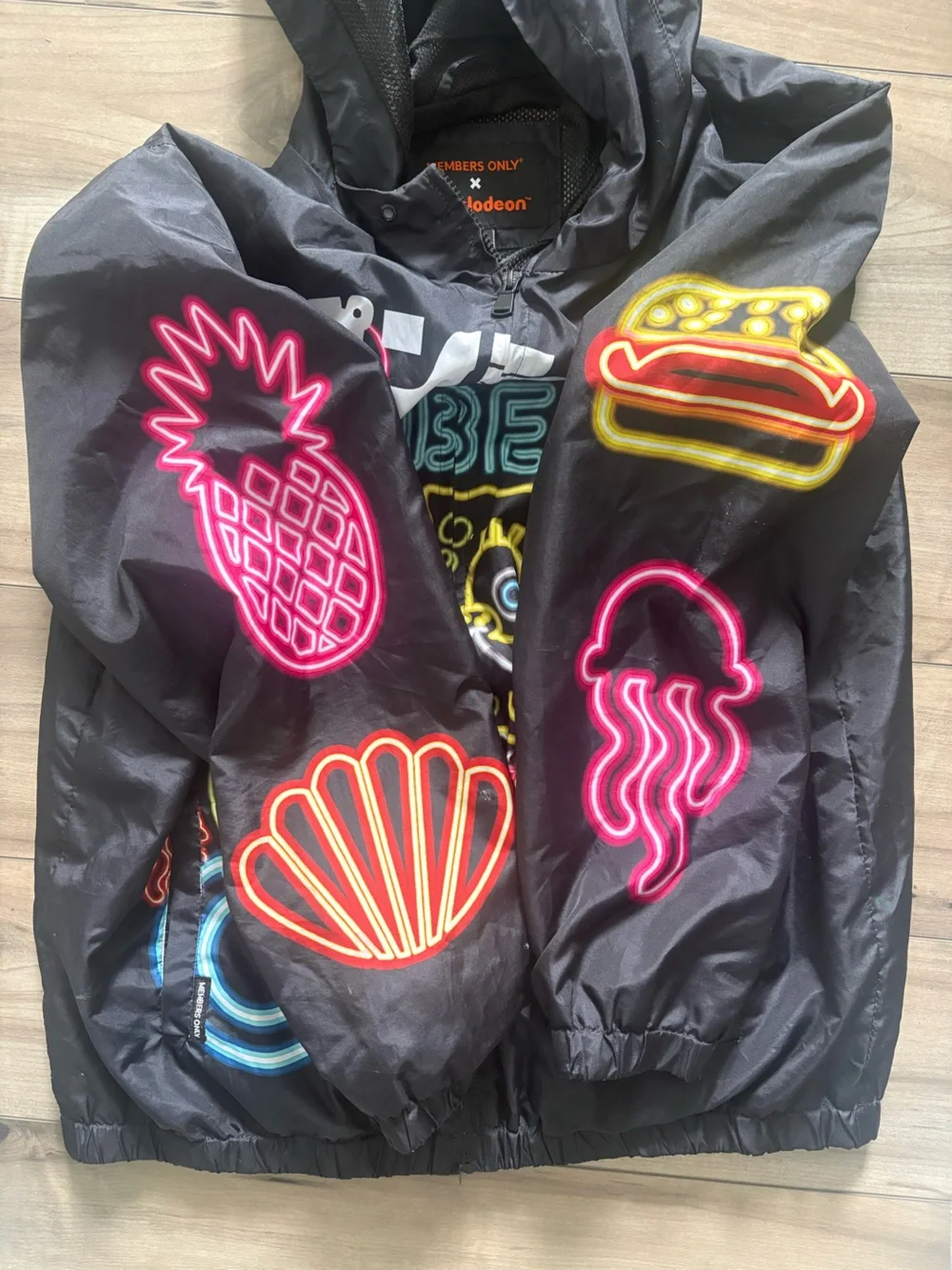 Members Only X Spongebob Squarepants jacket, size 1x
